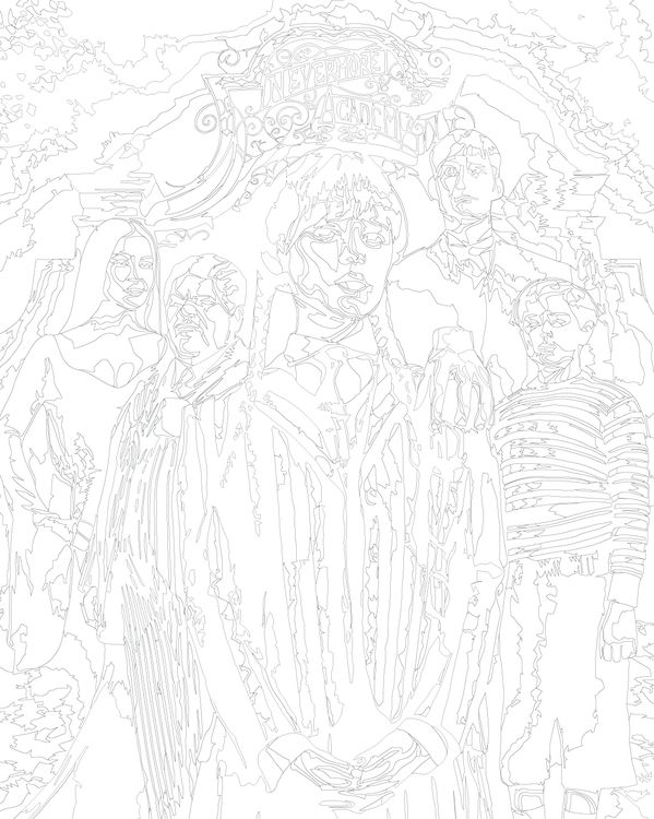 Картина по номерам «Wednesday Уэнсдей Аддамс: Семейка 2» — картинка 2