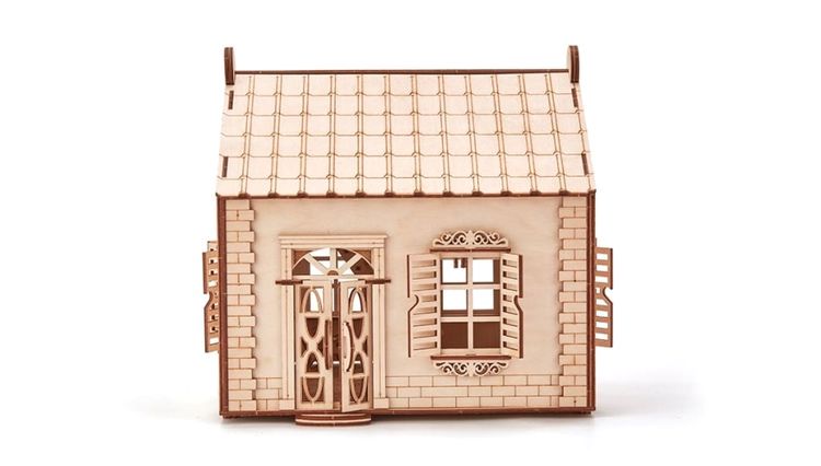 Деревянный конструктор, кукольный домик Wood Trick «Деревенский домик» — картинка 2
