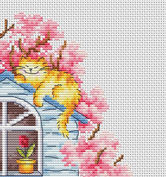 Набор для вышивания «Кошкин дом. Весна» — картинка 2