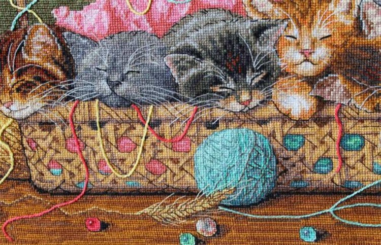 Набор для вышивания «Новорожденные котята» — картинка 4