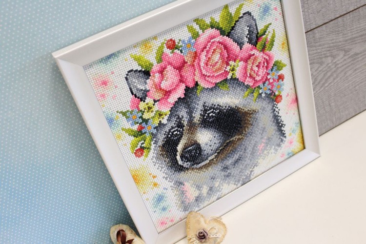 Алмазная вышивка «Енот» — картинка 5