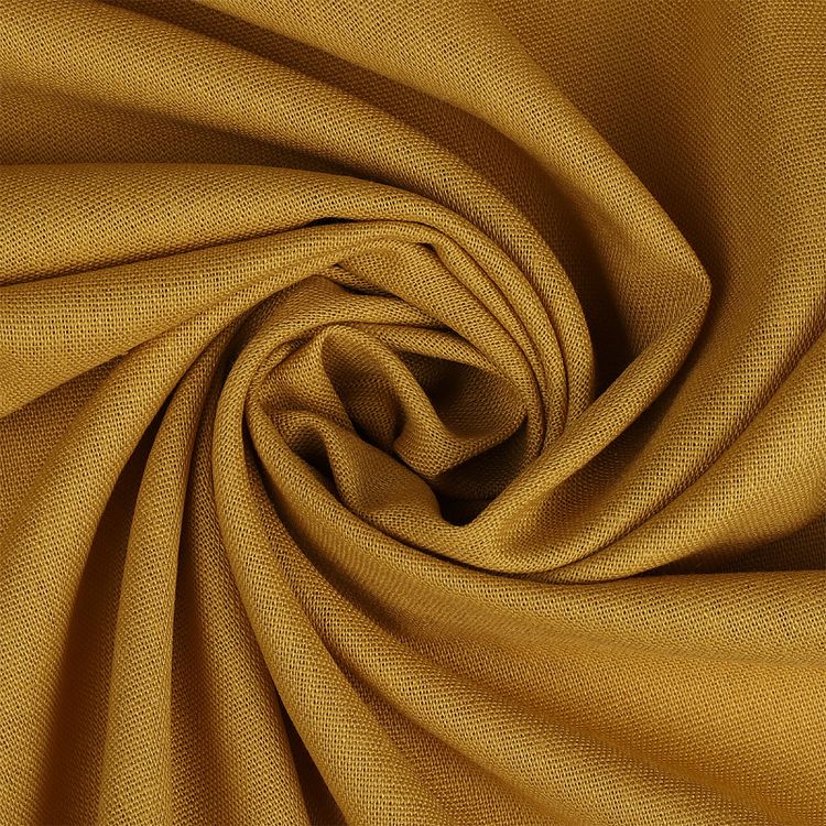 Ткань льняная, 185 г/м², 10 м x 140 см, цвет: горчичный, TBY
