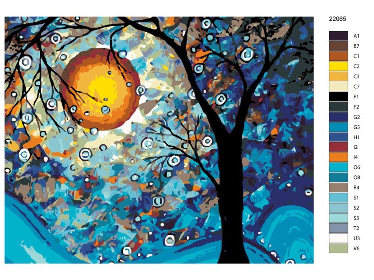 Картина по номерам «Жёлтый шар» — картинка 2