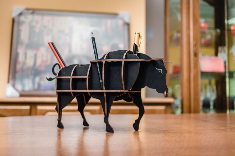 Конструктор из дерева «Настольный органайзер Бык», Eco Wood Art — картинка 2