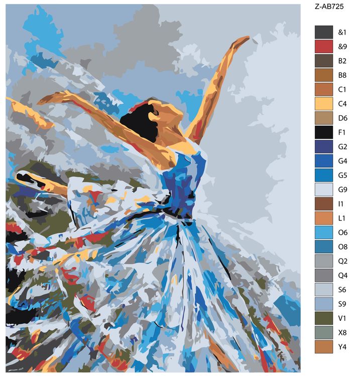 Картина по номерам «Балерина» — картинка 2