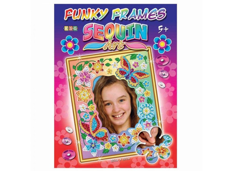 Рамка из пайеток «Цветы» — картинка 2