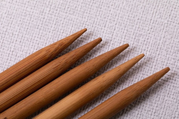 Спицы чулочные карамельные, 5-ти компл. 15 см, бамбук, 3 мм, Gamma — картинка 2