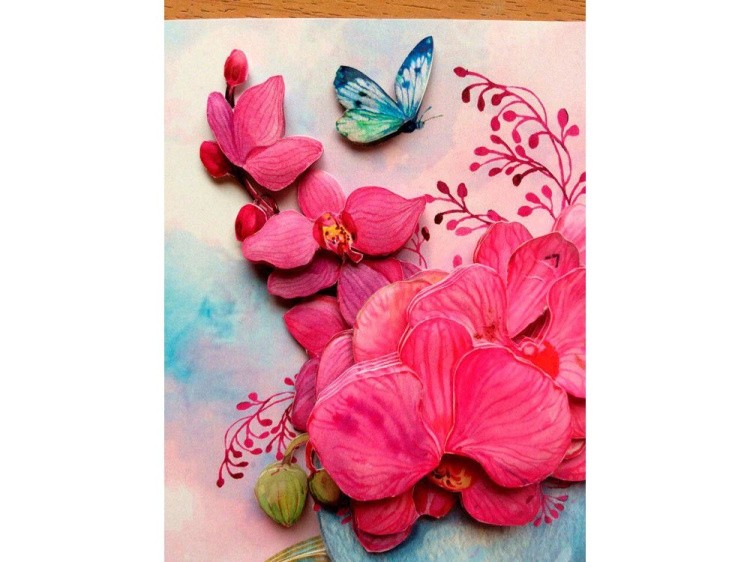 Папертоль «Розовые орхидеи» — картинка 3