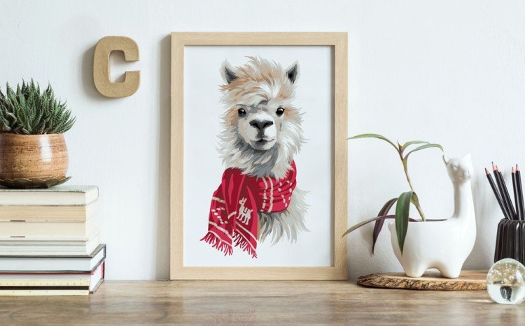 Картина по номерам «Пушистый альпака» — картинка 4