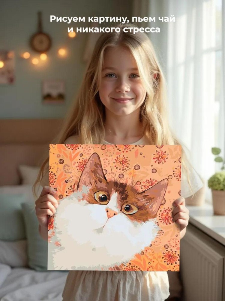 Картина по номерам «Удивленный кот» — картинка 7