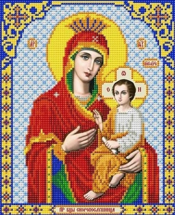Рисунок на ткани «Богородица Скоропослушница»