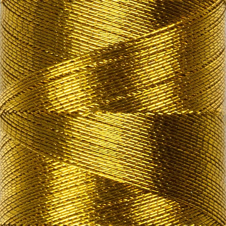Нитки металлизированные, 100% полиэстер, 12 шт. по 100 м, цвет: под золото, Gamma — картинка 2