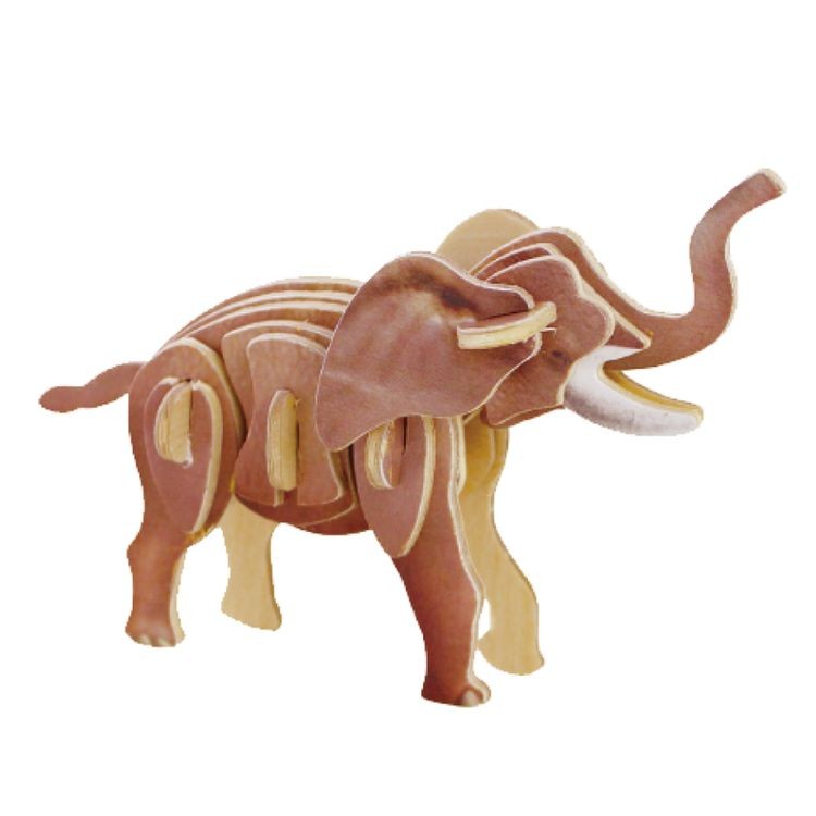 Деревянный 3D пазл «Слон»