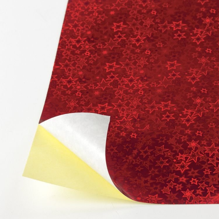 Цветная бумага А4, голографическая самоклеящаяся «Звездочки», 8 листов, 8 цветов, ОСТРОВ СОКРОВИЩ — картинка 5