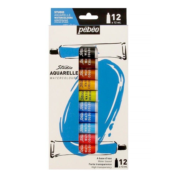 Набор Pebeo Studio Aquarelle 12 цветов, 12 мл — картинка 2