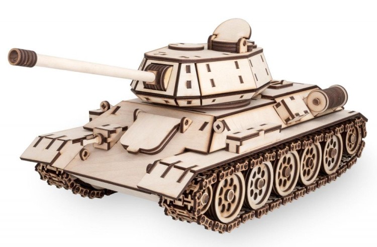 Конструктор из дерева «Танк T-34», Eco Wood Art