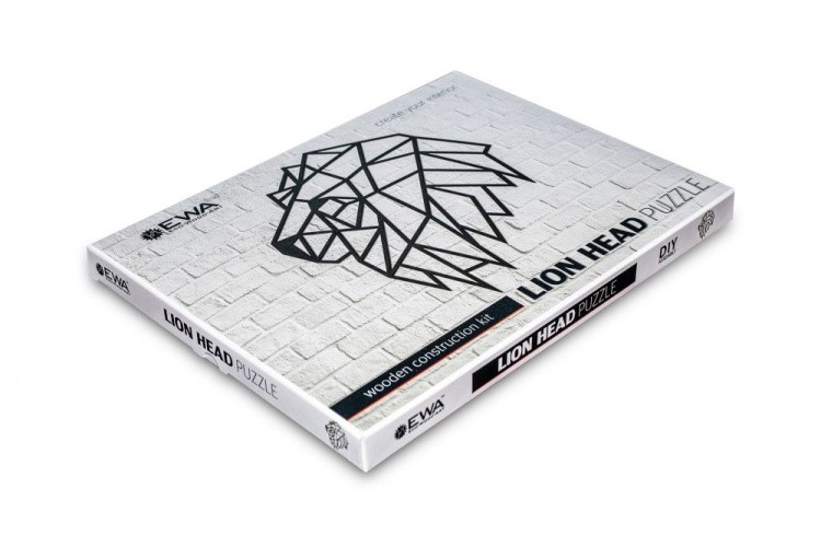 Деревянный интерьерный пазл «Голова льва», Eco Wood Art — картинка 4