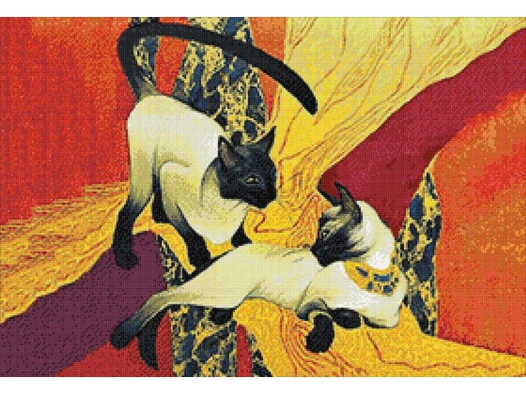 Алмазная вышивка «Сиамские кошки» — картинка 3
