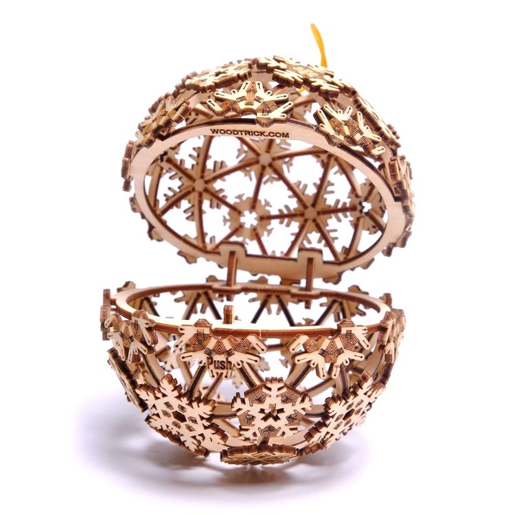 Механическая деревянная сборная модель Wood Trick «Рождественский Шар» — картинка 2