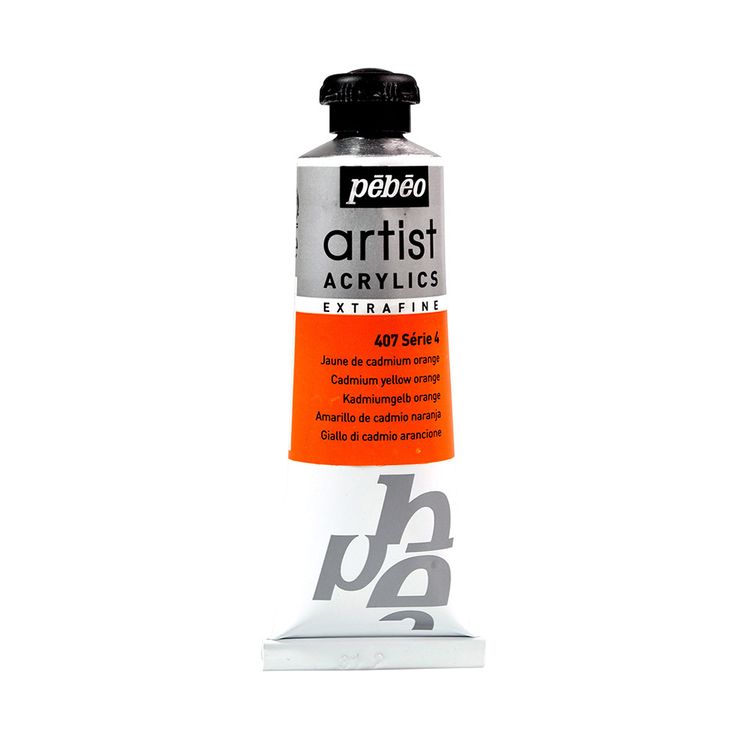 Краска акриловая Pebeo Artist Acrylics extra fine №4 (Желто-оранжевый кадмий), 37 мл