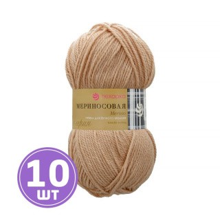 Пряжа Пехорка Мериносовая (124), песочный, 10 шт. по 100 г Пряжа Пехорка Мериносовая (124), песочный, 10 шт. по 100 г