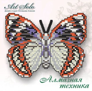 Алмазная вышивка магнит «Переливница Шренка (Mimathyma schrenckii)» Алмазная вышивка магнит «Переливница Шренка (Mimathyma schrenckii)»