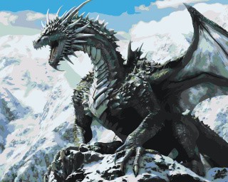 Картина по номерам «Грозный северный дракон» Картина по номерам «Грозный северный дракон»