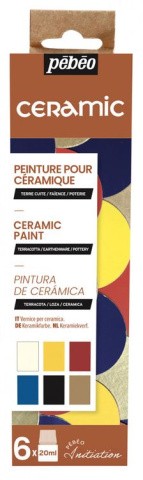 Набор красок Ceramic «Открытие» по керамике и металлу PEBEO, 6 цв., 20 мл Набор красок Ceramic «Открытие» по керамике и металлу PEBEO, 6 цв., 20 мл