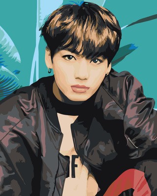 Картина по номерам «Корейская K-POP группа BTS Чонгук» Картина по номерам «Корейская K-POP группа BTS Чонгук»