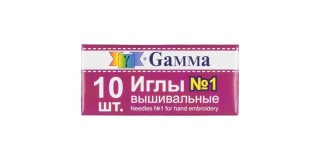 Иглы для шитья ручные №1 вышивальные 10 шт., Gamma Иглы для шитья ручные №1 вышивальные 10 шт., Gamma
