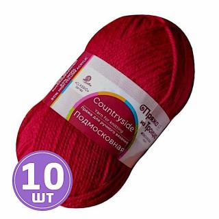 Пряжа из Троицка Подмосковная (088), красный мак, 10 шт. по 100 г Пряжа из Троицка Подмосковная (088), красный мак, 10 шт. по 100 г