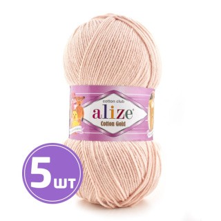 Пряжа ALIZE Cotton Gold (401), телесный, 5 шт. по 100 г Пряжа ALIZE Cotton Gold (401), телесный, 5 шт. по 100 г
