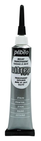 Контур по стеклу под обжиг Vitrea 160, цвет: под олово Контур по стеклу под обжиг Vitrea 160, цвет: под олово