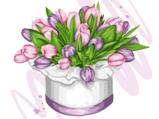 УЦЕНКА. Картина по номерам «Нежные тюльпаны» (немного порвана коробка) УЦЕНКА. Картина по номерам «Нежные тюльпаны» (немного порвана коробка)