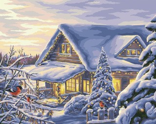 УЦЕНКА. Картина по номерам «Зимний пейзаж» (порвана коробка) УЦЕНКА. Картина по номерам «Зимний пейзаж» (порвана коробка)