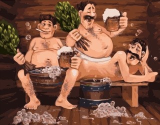 УЦЕНКА. Картина по номерам «Банный мир» (порвана коробка) УЦЕНКА. Картина по номерам «Банный мир» (порвана коробка)