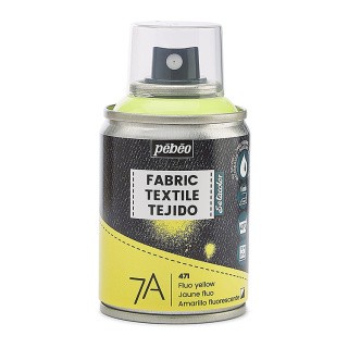 Краска для текстиля 7А Spray (аэрозоль), цвет: флуоресцентный желтый, 100 мл, Pebeo Краска для текстиля 7А Spray (аэрозоль), цвет: флуоресцентный желтый, 100 мл, Pebeo